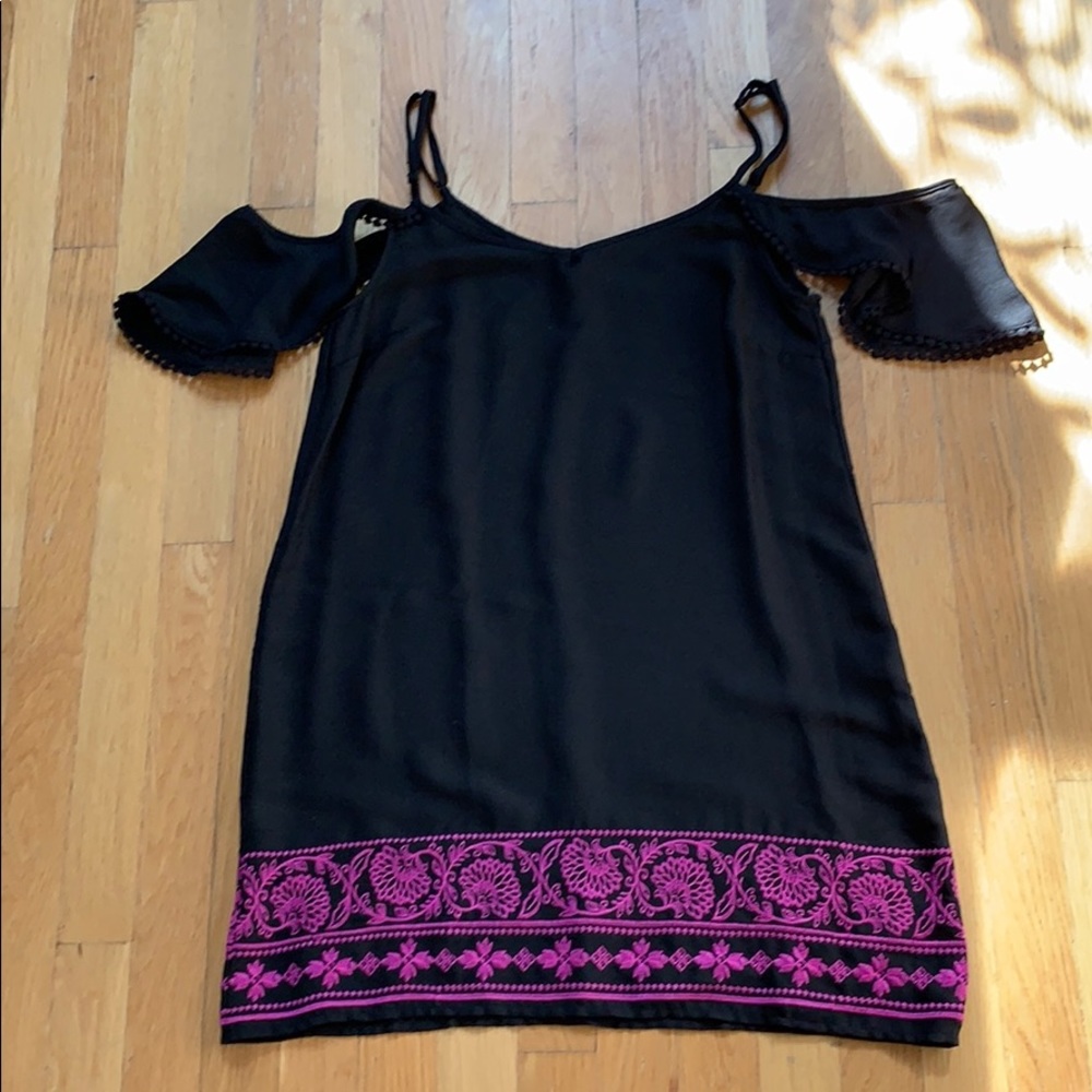 Cold Shoulder Black Sheath Dress